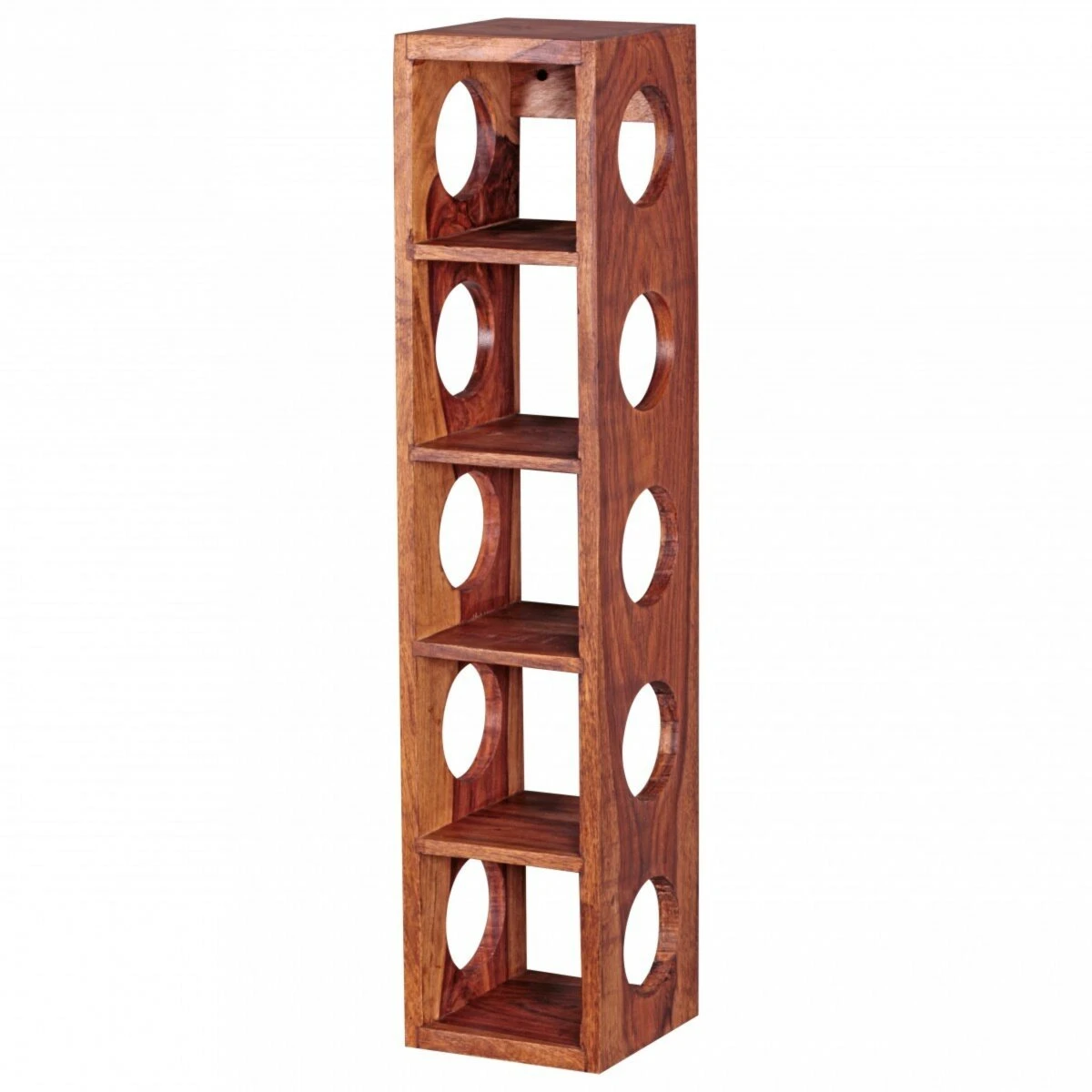 Weinregal - braun gebeizt - Sheesham massiv 4 Weinregal - braun gebeizt - Sheesham massiv – Bild 4