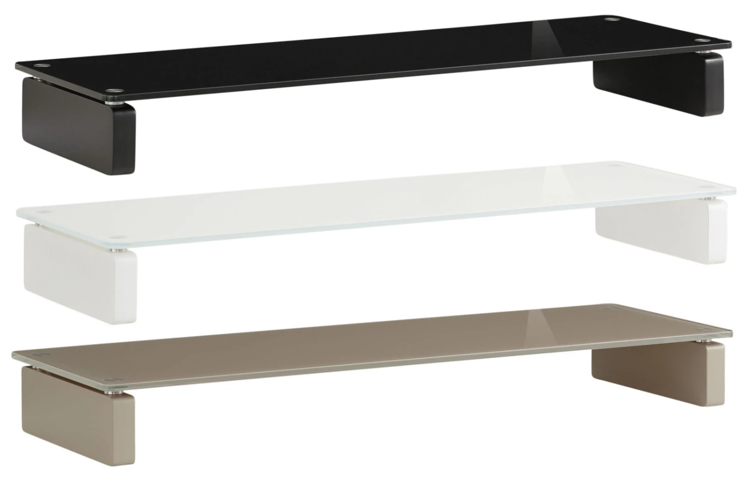 TV-Board - weiß - Weißglas - 110 cm 3 TV-Board - weiß - Weißglas - 110 cm – Bild 3