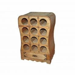 Weinregal - Kolonialstil - 12 Flaschen - mit Schublade