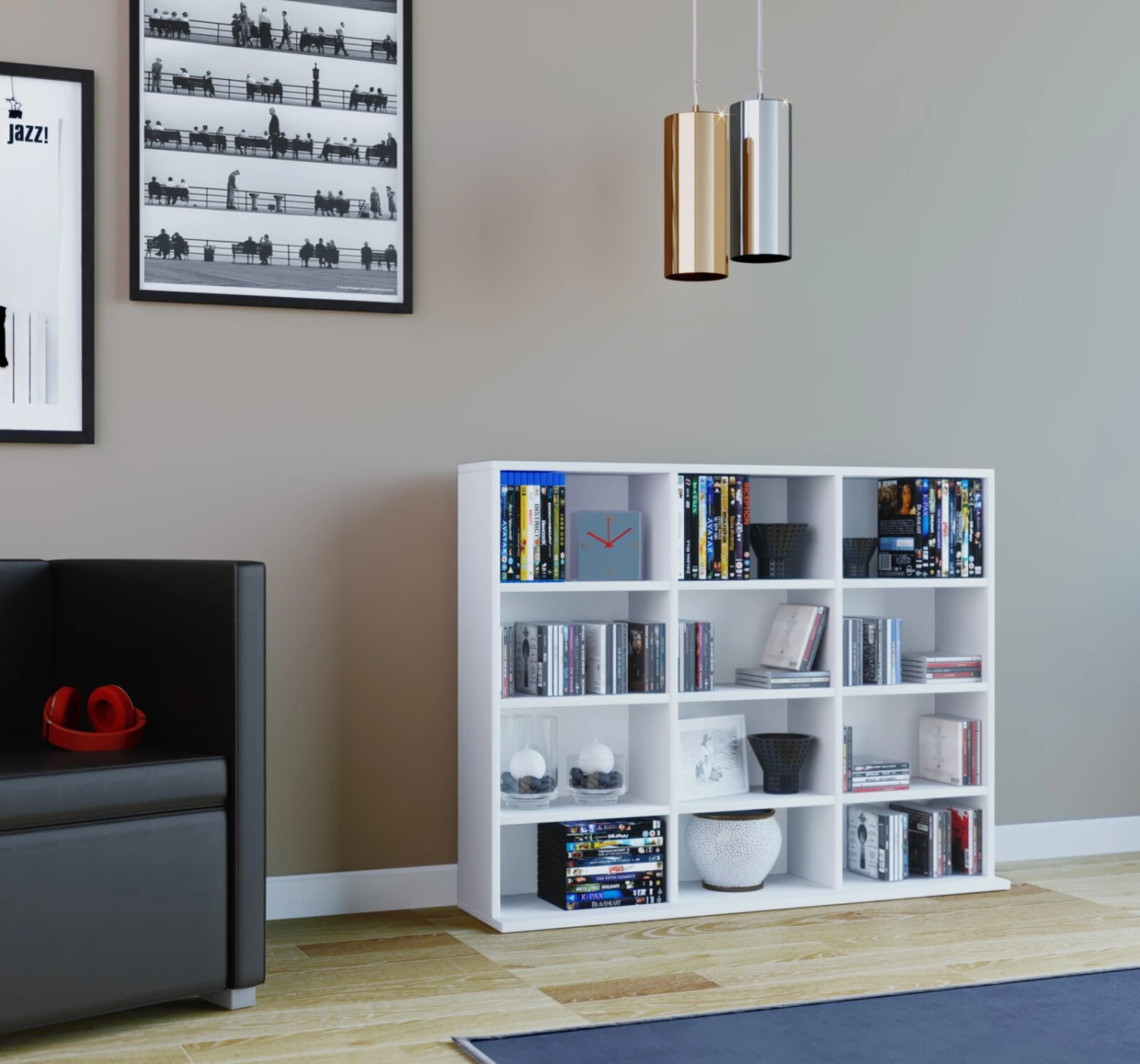 Regal MEGOSA MINI - weiß - 102 cm breit 3 Regal MEGOSA MINI - weiß - 102 cm breit – Bild 3