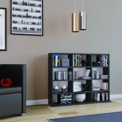 Regal MEGOSA MINI - schwarz - 102 cm breit 6 Regal MEGOSA MINI - schwarz - 102 cm breit -Esszimmer Verkaufsgeschäft 9002746100 02 1600Wx1600H