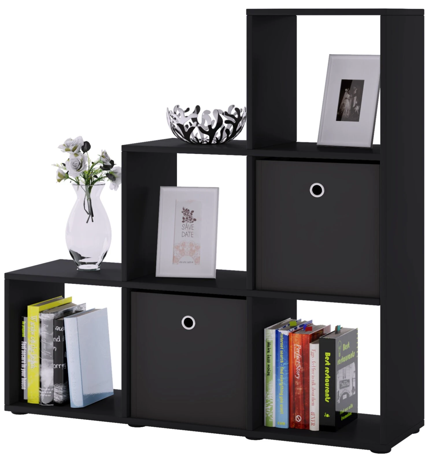 Raumteiler NITAS - schwarz - 10 Fächer 1 Raumteiler NITAS - schwarz - 10 Fächer