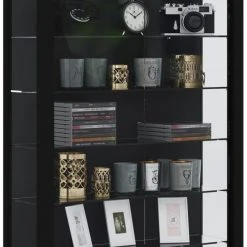 Vitrine VITROSA MAXI - schwarz - mit LED-Beleuchtung