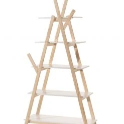 Standregal KIDDY - weiß - Kiefer massiv - 5 Böden