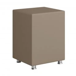 Nachttisch Hocker - beige - Kunstleder - 60 cm hoch