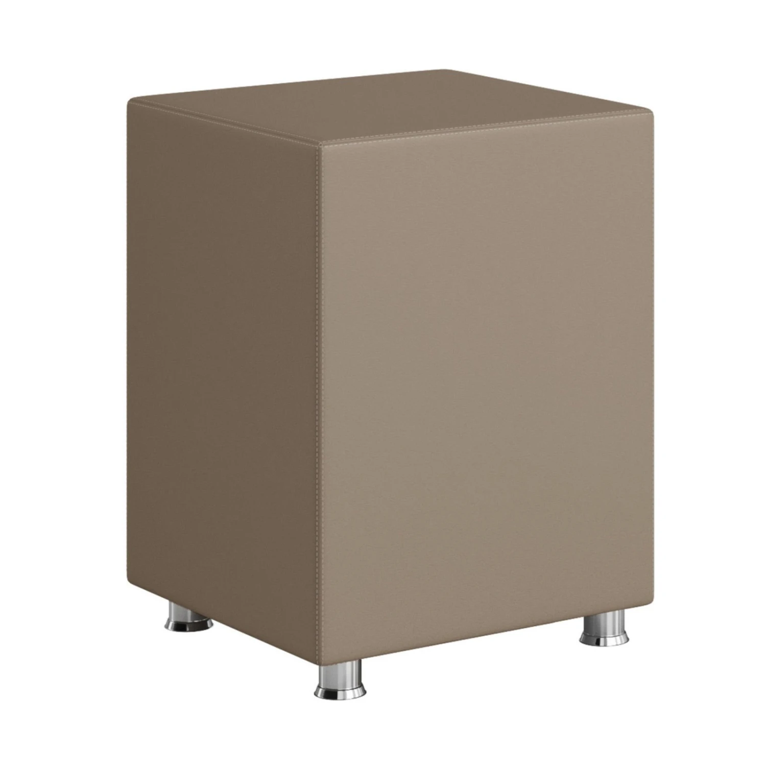 Nachttisch Hocker - beige - Kunstleder - 60 cm hoch 1 Nachttisch Hocker - beige - Kunstleder - 60 cm hoch