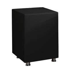 Nachttisch Hocker - schwarz - Kunstleder - 60 cm hoch