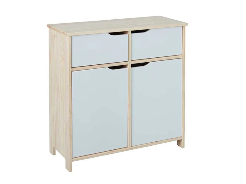 Kommode - weiß-Milkyskin - teilmassiv - 80 cm 1 Kommode - weiß-Milkyskin - teilmassiv - 80 cm