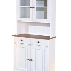 Buffet WESTERLAND 5.2 - weiß-braun - Massivholz - 191 cm