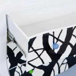 Kommode ALISHA - weiß-schwarz - 95 cm breit -Esszimmer Verkaufsgeschäft 9002942700 04 1600Wx1600H