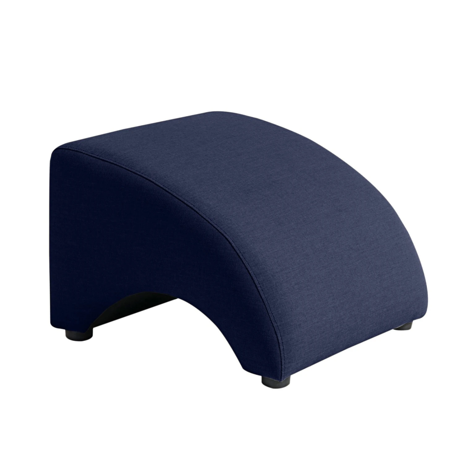 Max Winzer Anstell-Hocker - dunkelblau - Leinenoptik - Buche massiv Füße 1 Max Winzer Anstell-Hocker - dunkelblau - Leinenoptik - Buche massiv Füße