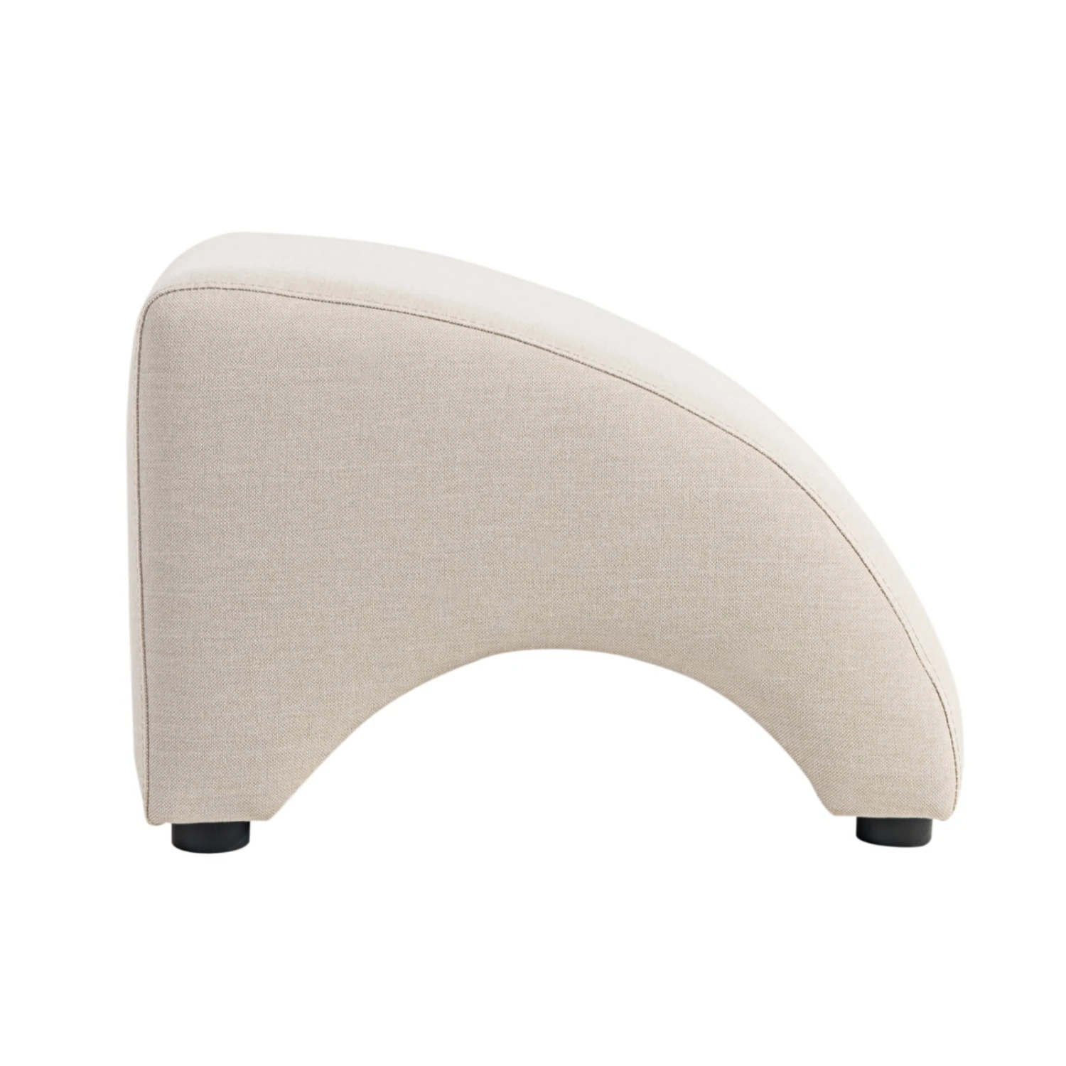 Max Winzer Anstell-Hocker - creme - Leinenoptik - Buche massiv Füße 2 Max Winzer Anstell-Hocker - creme - Leinenoptik - Buche massiv Füße – Bild 2