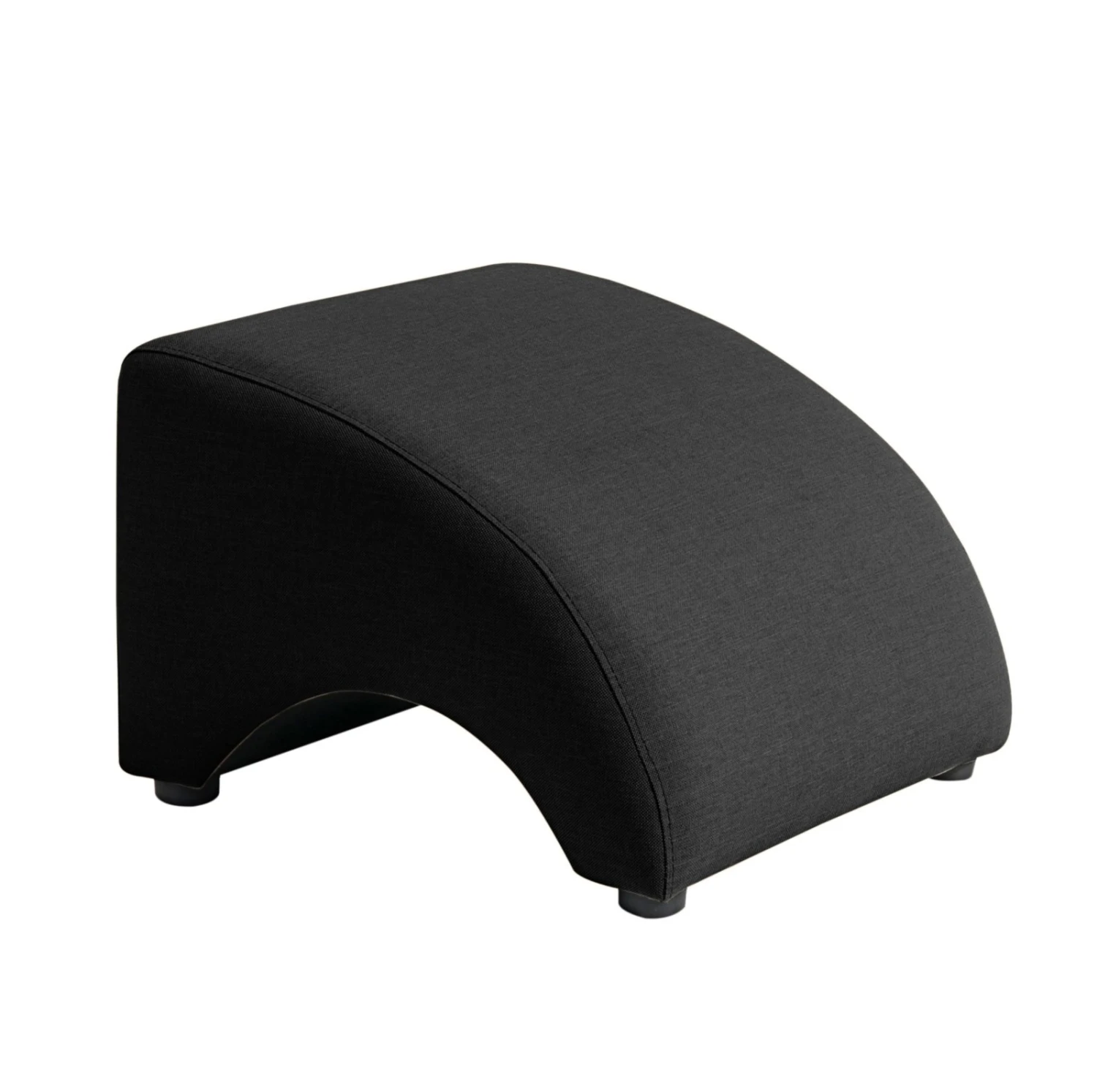 Max Winzer Anstell-Hocker - schwarz - Leinenoptik - Buche massiv Füße 1 Max Winzer Anstell-Hocker - schwarz - Leinenoptik - Buche massiv Füße