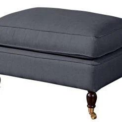 Max Winzer Hocker - anthrazit - Flachgewebe in Leinenoptik