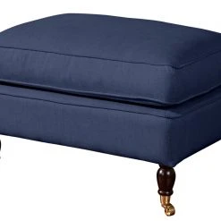 Max Winzer Hocker - dunkelblau - Flachgewebe in Leinenoptik