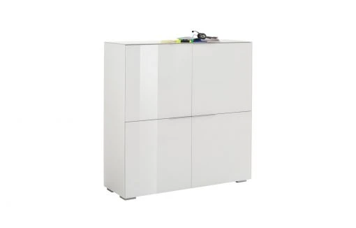 Highboard YAS - weiß Hochglanz - Glas -Esszimmer Verkaufsgeschäft 9003264000 1600Wx1600H