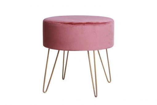 Fellhocker MIO - altrosa - mit Metallfuß -Esszimmer Verkaufsgeschäft 9003374600 1600Wx1600H