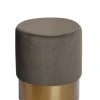 Polsterhocker NANO - taupe - mit Metallfuß