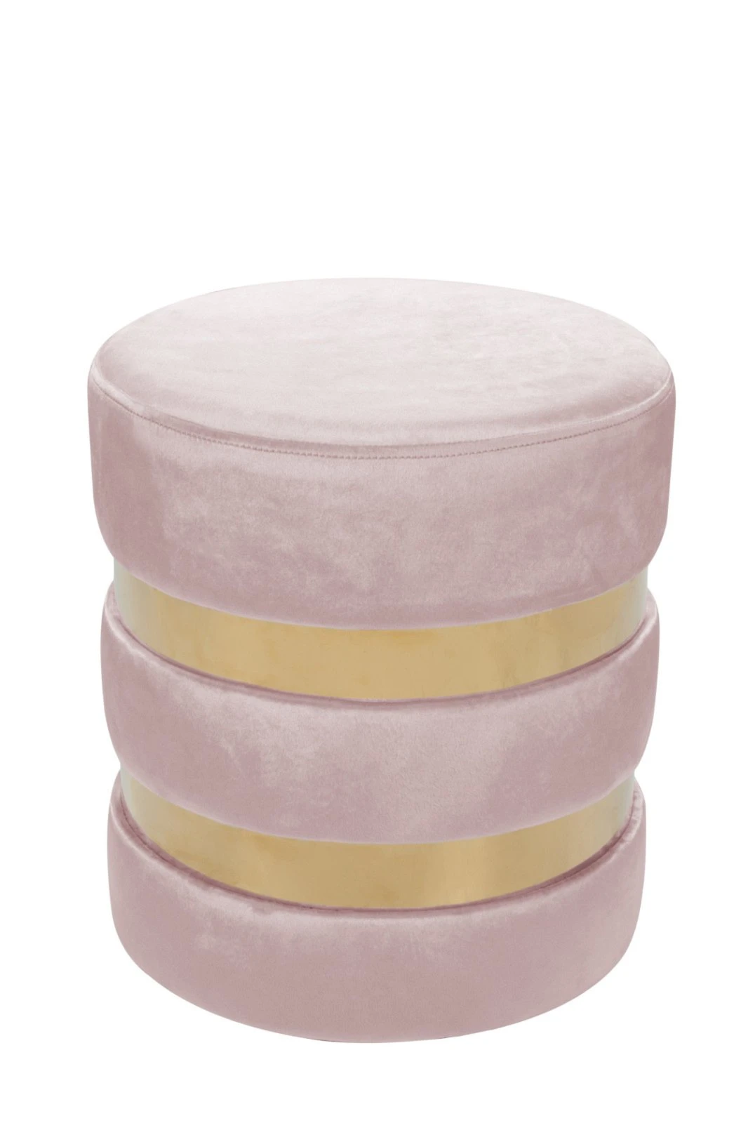 Polsterhocker NOVALIE - rosa-gold - Ø 37 cm 1 Polsterhocker NOVALIE - rosa-gold - Ø 37 cm