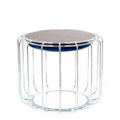 Tisch-Hocker COMFORTABLE - dunkelblau-silber - Metall 8 Tisch-Hocker COMFORTABLE - dunkelblau-silber - Metall -Esszimmer Verkaufsgeschäft 9003394200 04 1600Wx1600H