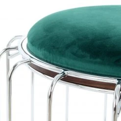 Tisch-Hocker COMFORTABLE - dunkelgrün-silber - Metall -Esszimmer Verkaufsgeschäft 9003394300 03 1600Wx1600H