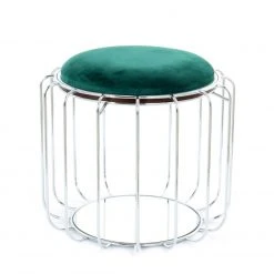 Tisch-Hocker COMFORTABLE - dunkelgrün-silber - Metall -Esszimmer Verkaufsgeschäft 9003394300 09 1600Wx1600H