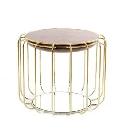 Tisch-Hocker COMFORTABLE - graubraun-gold - Metall -Esszimmer Verkaufsgeschäft 9003394500 04 1600Wx1600H