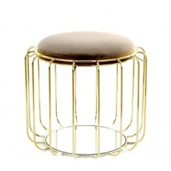 Tisch-Hocker COMFORTABLE - graubraun-gold - Metall -Esszimmer Verkaufsgeschäft 9003394500 09 1600Wx1600H