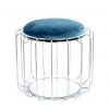 Tisch-Hocker COMFORTABLE - petrol-silber - Metall