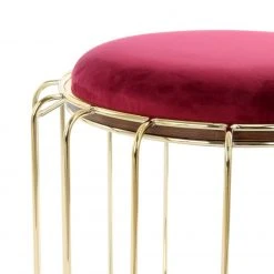 Tisch-Hocker COMFORTABLE - rot-gold - Metall -Esszimmer Verkaufsgeschäft 9003395000 03 1600Wx1600H