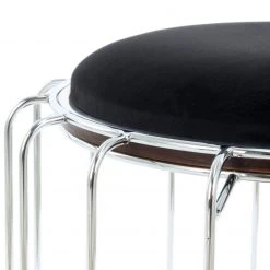 Tisch-Hocker COMFORTABLE - schwarz-silber - Metall 7 Tisch-Hocker COMFORTABLE - schwarz-silber - Metall -Esszimmer Verkaufsgeschäft 9003395100 03 1600Wx1600H