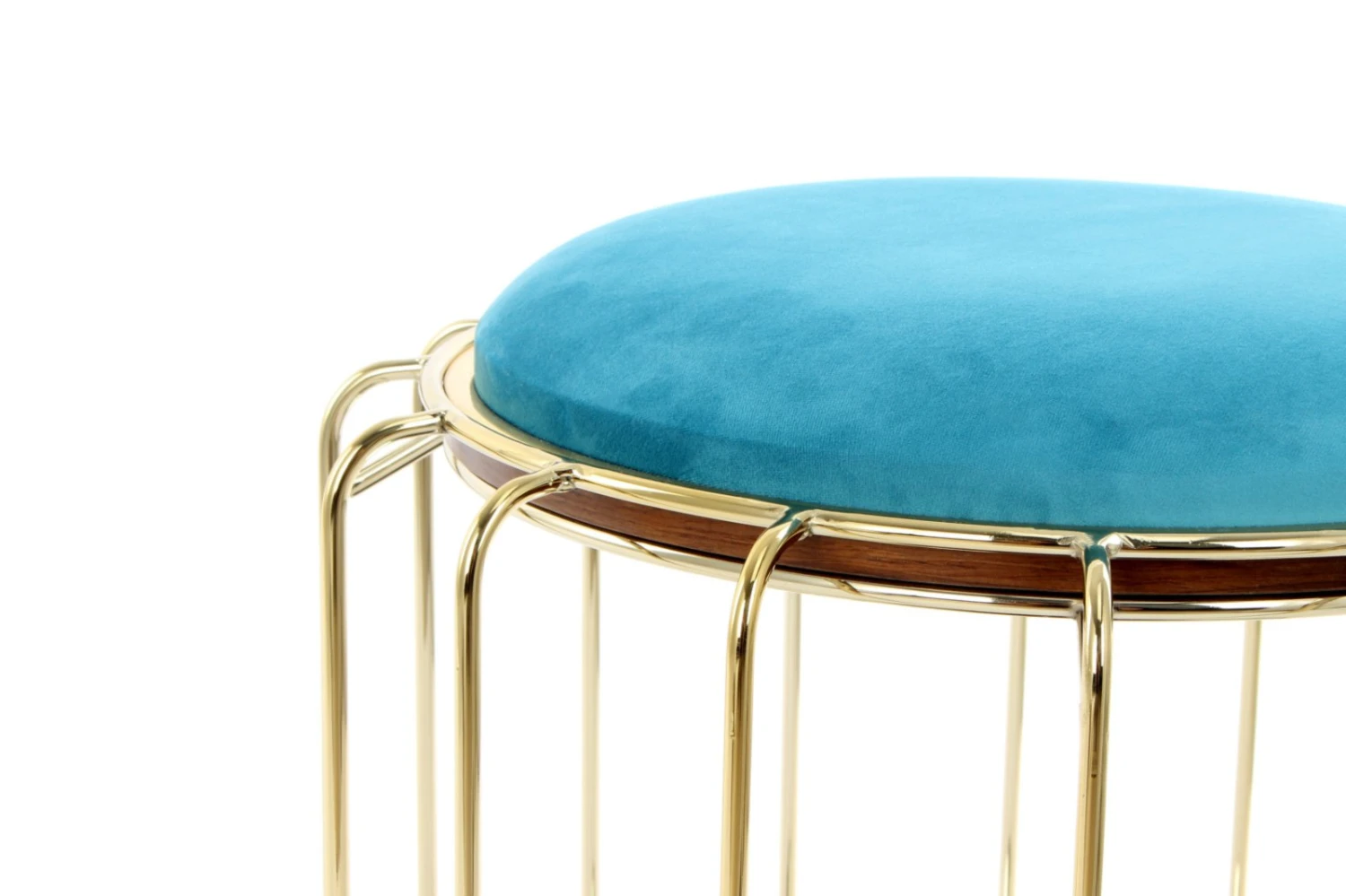 Tisch-Hocker COMFORTABLE - grün-gold - Metall 3 Tisch-Hocker COMFORTABLE - grün-gold - Metall – Bild 3