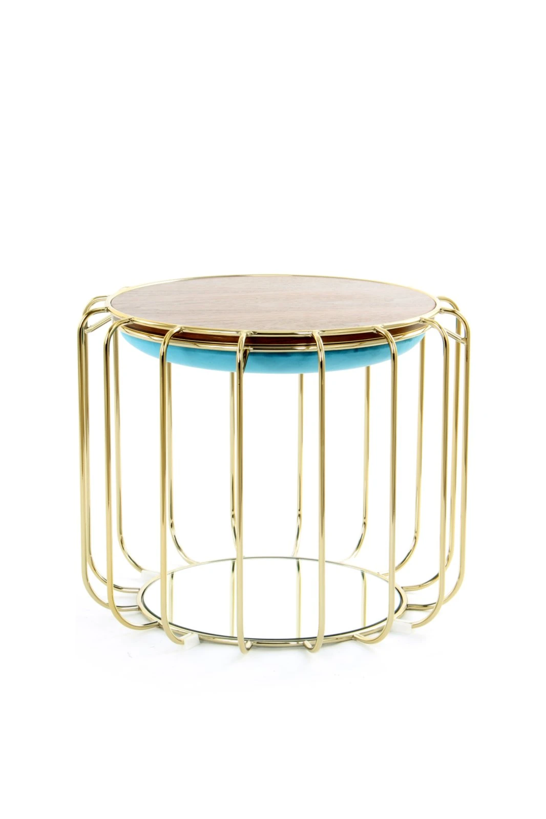 Tisch-Hocker COMFORTABLE - grün-gold - Metall 4 Tisch-Hocker COMFORTABLE - grün-gold - Metall – Bild 4