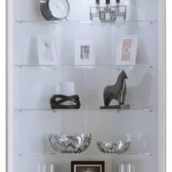 Eckvitrine VECKO - weiß - 88 cm hoch