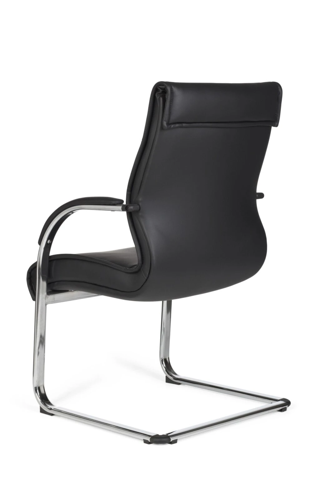 Freischwinger - schwarz - Kunstleder 3 Freischwinger - schwarz - Kunstleder – Bild 3