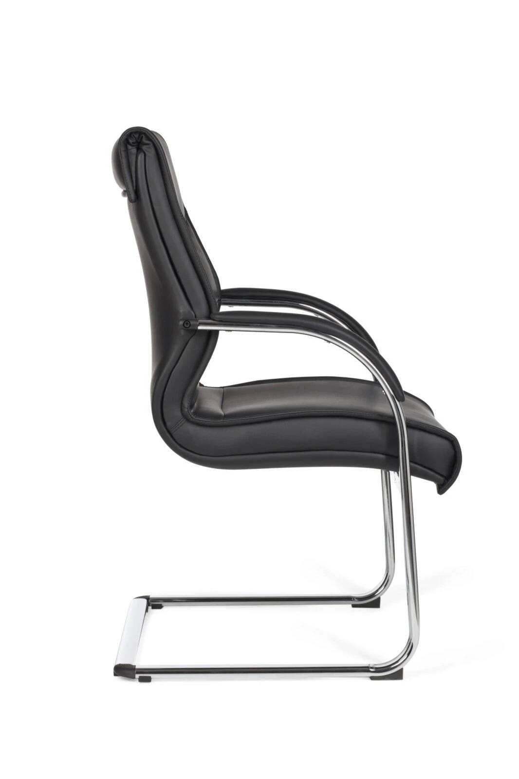 Freischwinger - schwarz - Kunstleder 4 Freischwinger - schwarz - Kunstleder – Bild 4