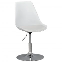 Stuhl - weiß - Lederoptik