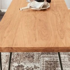 Esstisch - Akazie massiv - Metall - 180x80 cm -Esszimmer Verkaufsgeschäft 9003543900 03 1600Wx1600H
