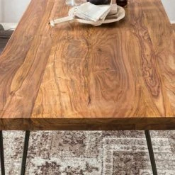 Esstisch - Sheesham massiv - Metall - 200x80 cm -Esszimmer Verkaufsgeschäft 9003544000 03 1600Wx1600H