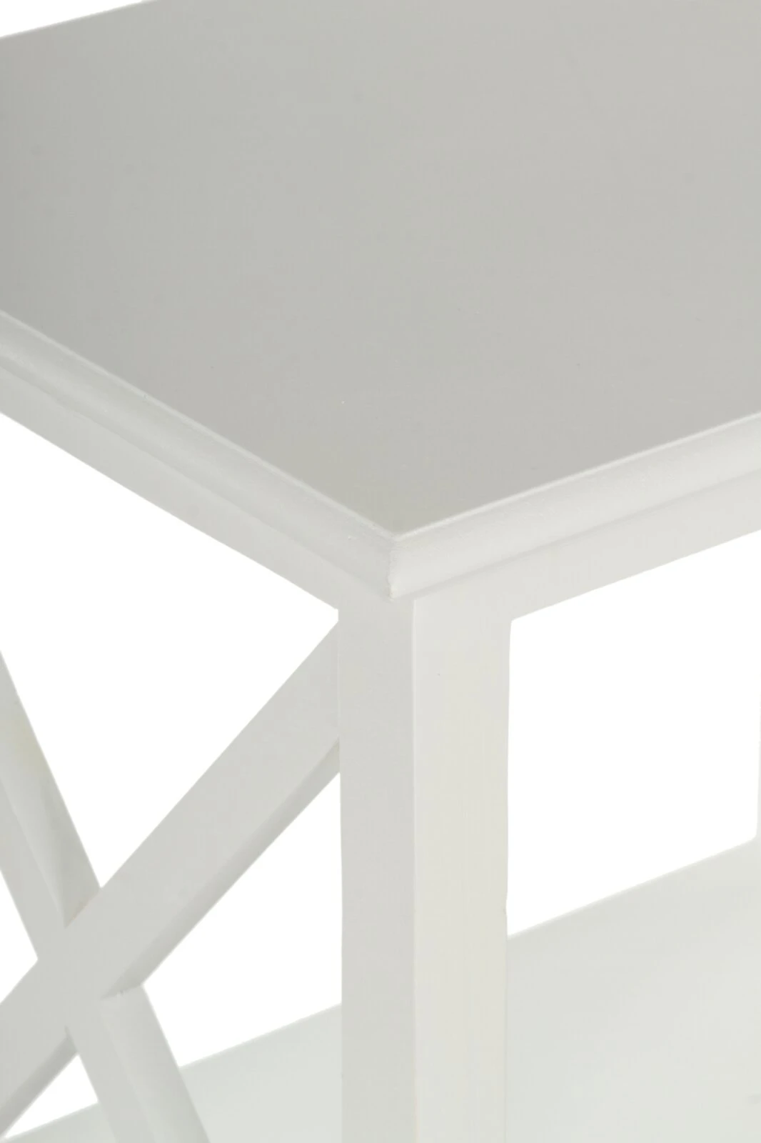 Regal - weiß - mit 3 Ablagen 2 Regal - weiß - mit 3 Ablagen – Bild 2