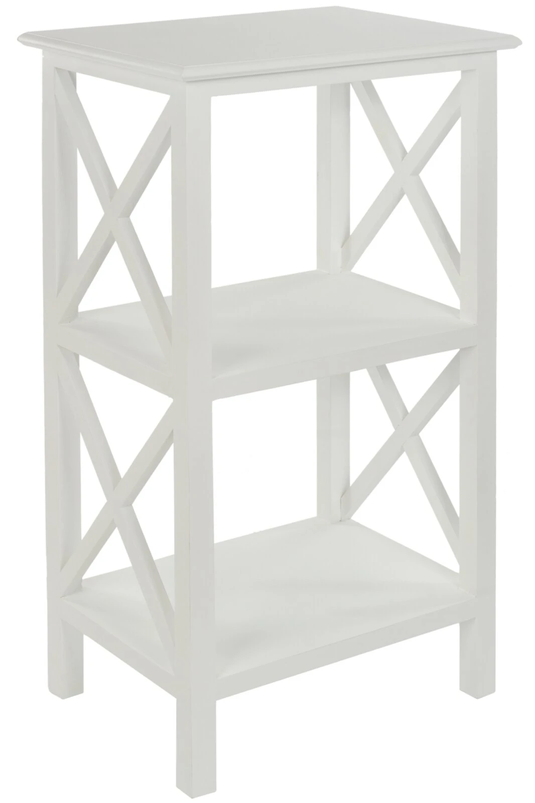 Regal - weiß - mit 3 Ablagen 1 Regal - weiß - mit 3 Ablagen