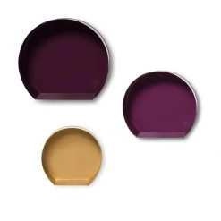 3er-Set Wandregal TRIPLE - pflaume-gold - Eisen 6 3er-Set Wandregal TRIPLE - pflaume-gold - Eisen -Esszimmer Verkaufsgeschäft 9003663100 03 1600Wx1600H