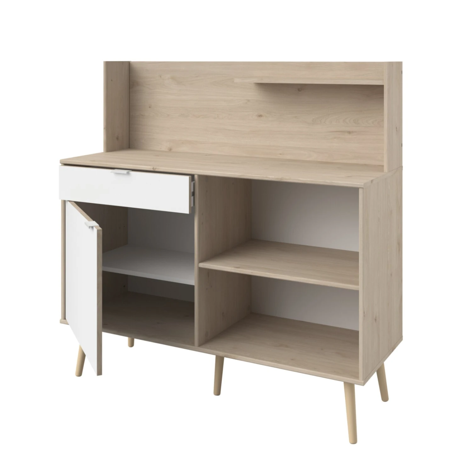 2er-Set Küchenbuffet OLGA 1 - Eiche Jackson-weiß - Holz 3 2er-Set Küchenbuffet OLGA 1 - Eiche Jackson-weiß - Holz – Bild 3