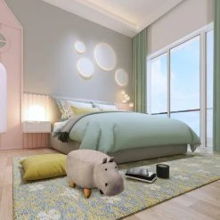 Tierhocker NILPFERD - grauweiß - 65x35x36 cm -Esszimmer Verkaufsgeschäft 9003805300 04 1600Wx1600H