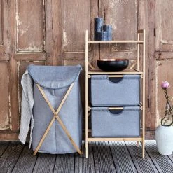 WENKO Badregal BAHARI - Bambus - 2 Schubkästen -Esszimmer Verkaufsgeschäft 9003884500 03 1600Wx1600H