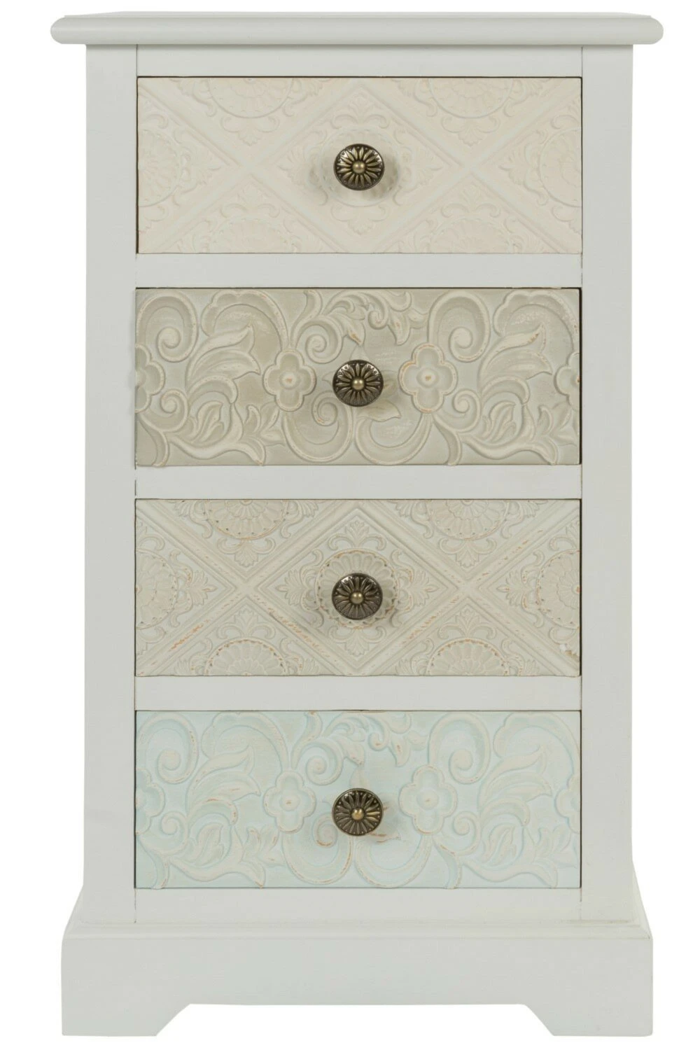 Kommode INEZ - weiß - mit 4 Schubladen 1 Kommode INEZ - weiß - mit 4 Schubladen