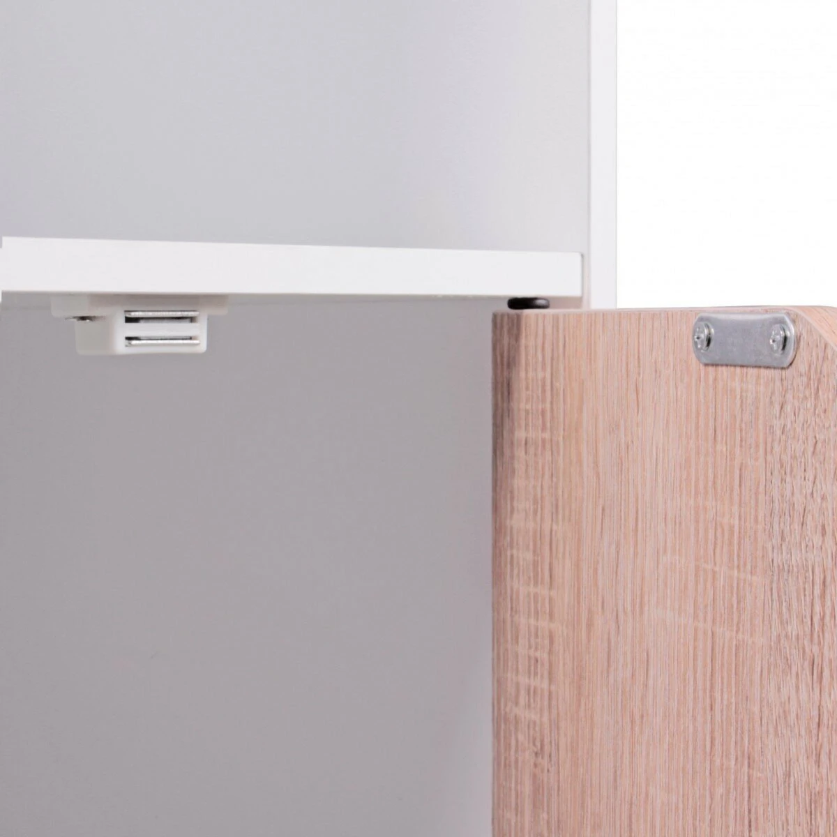 Regal - weiß- Sonoma Eiche - 6 Fächer 4 Regal - weiß- Sonoma Eiche - 6 Fächer – Bild 4