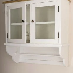 Wandablage CHARLES - weiß - mit Glastüren -Esszimmer Verkaufsgeschäft 9003975200 04 1600Wx1600H