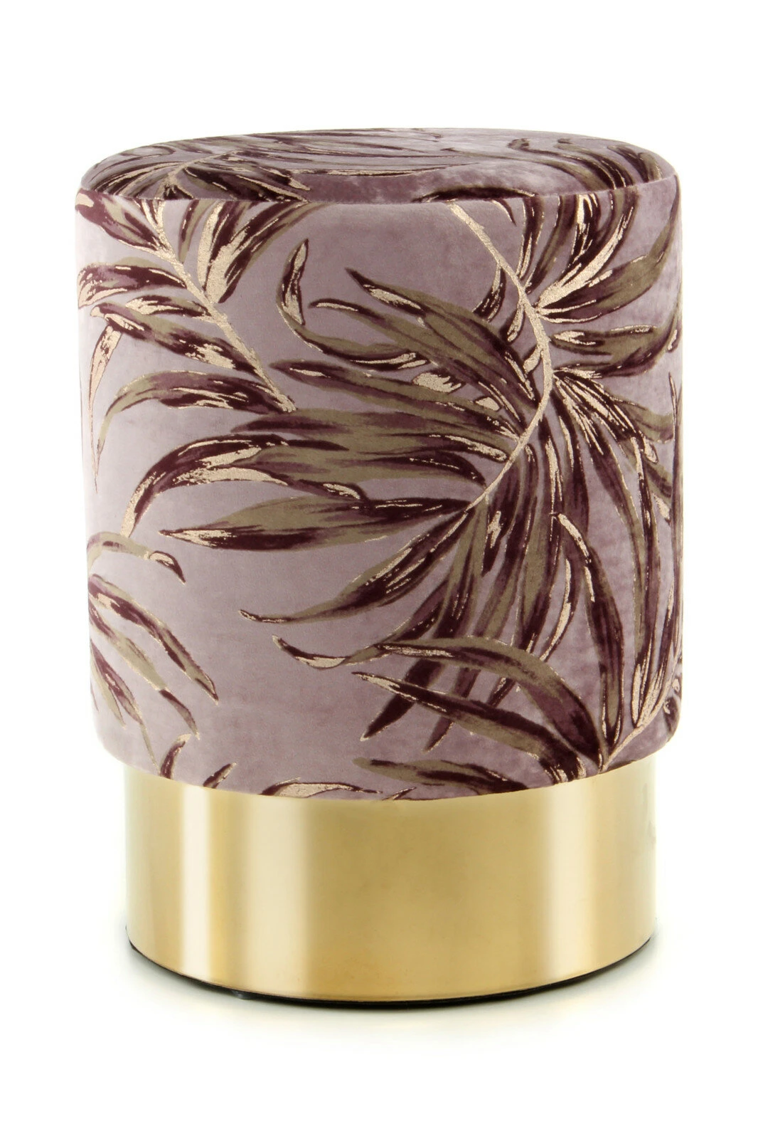 Polsterhocker GIPSY 225 - bordeaux-goldfarben - Leafs - Samt 4 Polsterhocker GIPSY 225 - bordeaux-goldfarben - Leafs - Samt – Bild 4