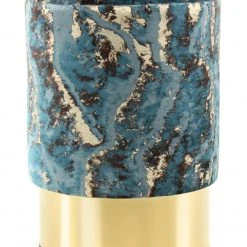 Polsterhocker GIPSY 325 - blau-gold marmoriert - Samt 7 Polsterhocker GIPSY 325 - blau-gold marmoriert - Samt -Esszimmer Verkaufsgeschäft 9003985400 04 1600Wx1600H